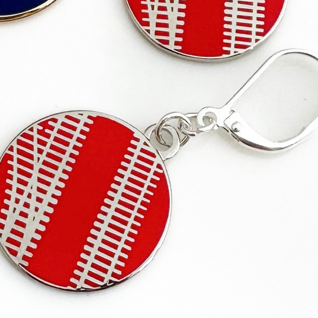 Railway Red Earrings