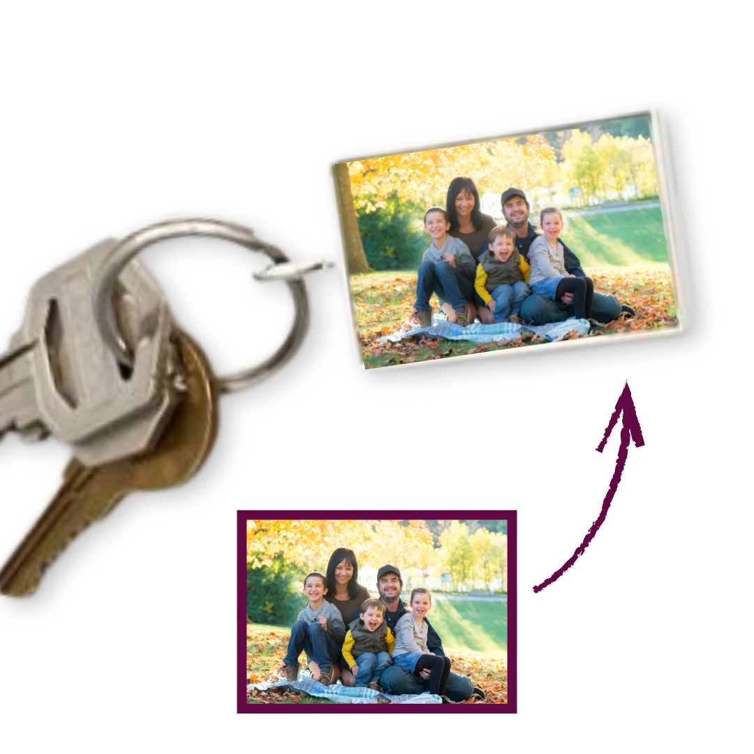 Rectangular Photo Keychain