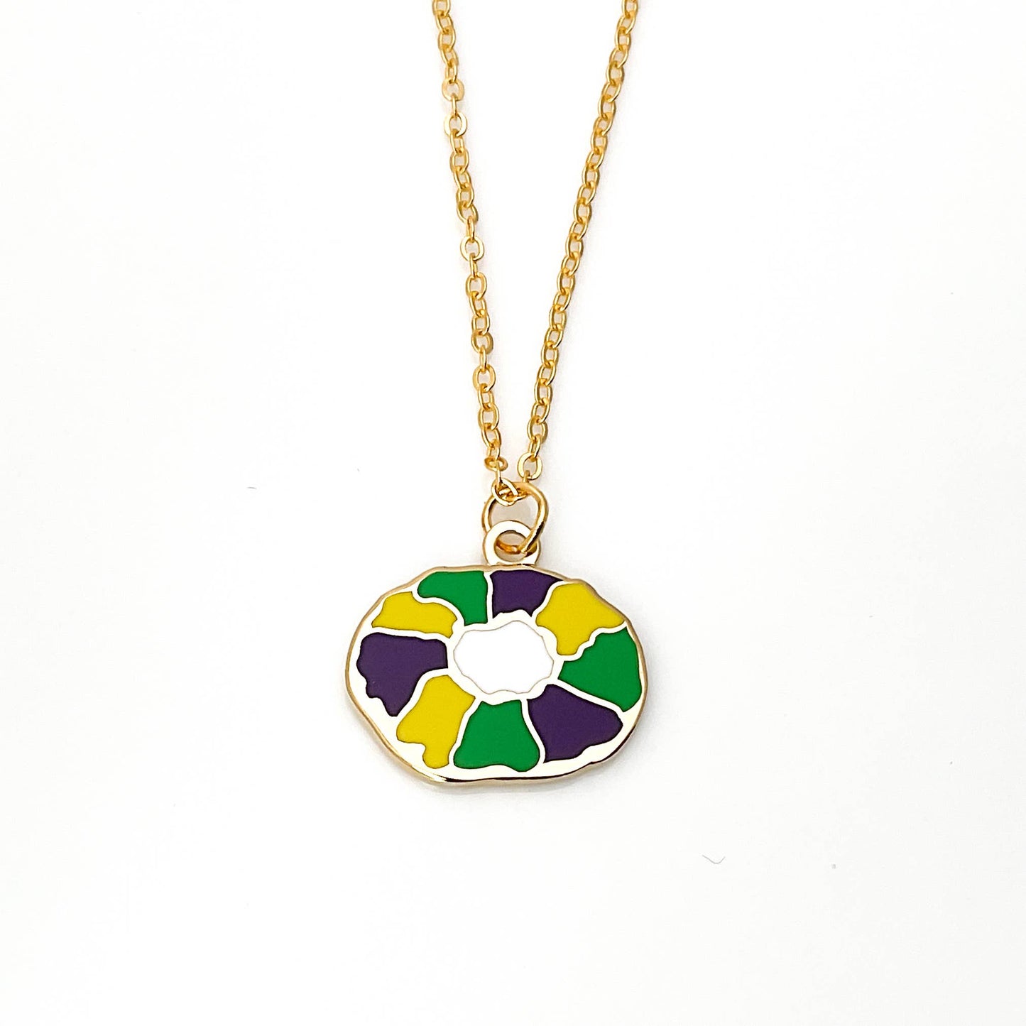 Necklace inspired in Mardi Grass celebration