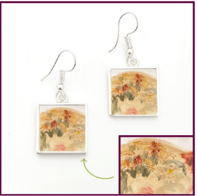 Custom Artwork  Earrings Square (2 Sizes)