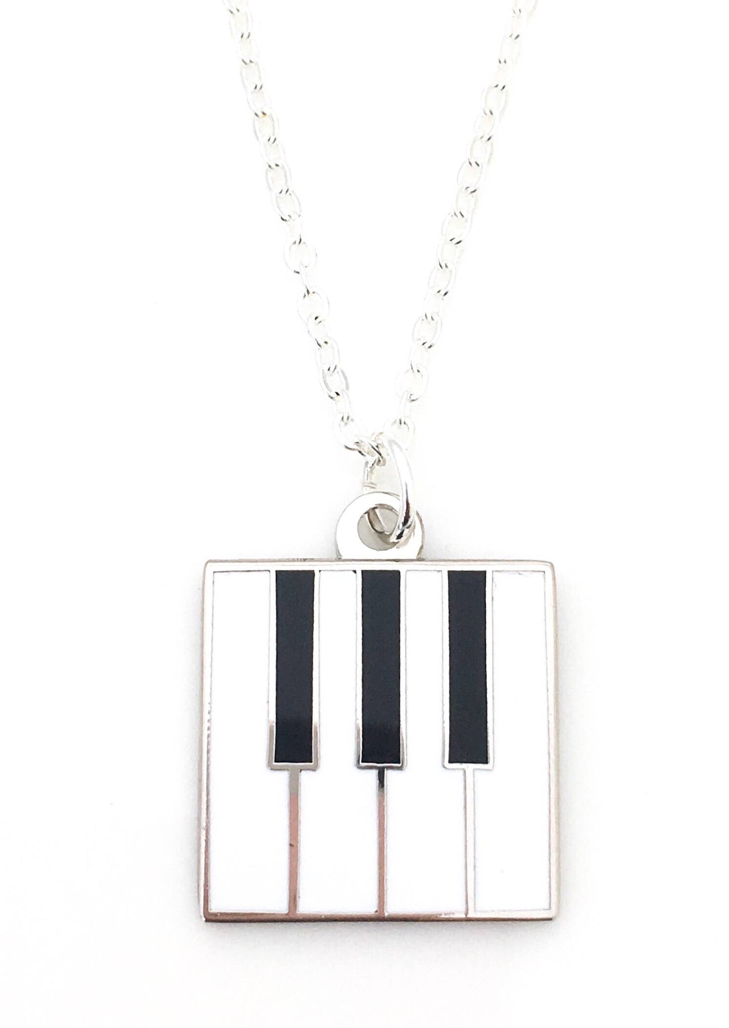 Piano keyboard necklace