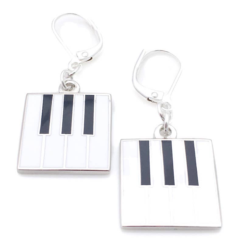 Piano keyboard earrings