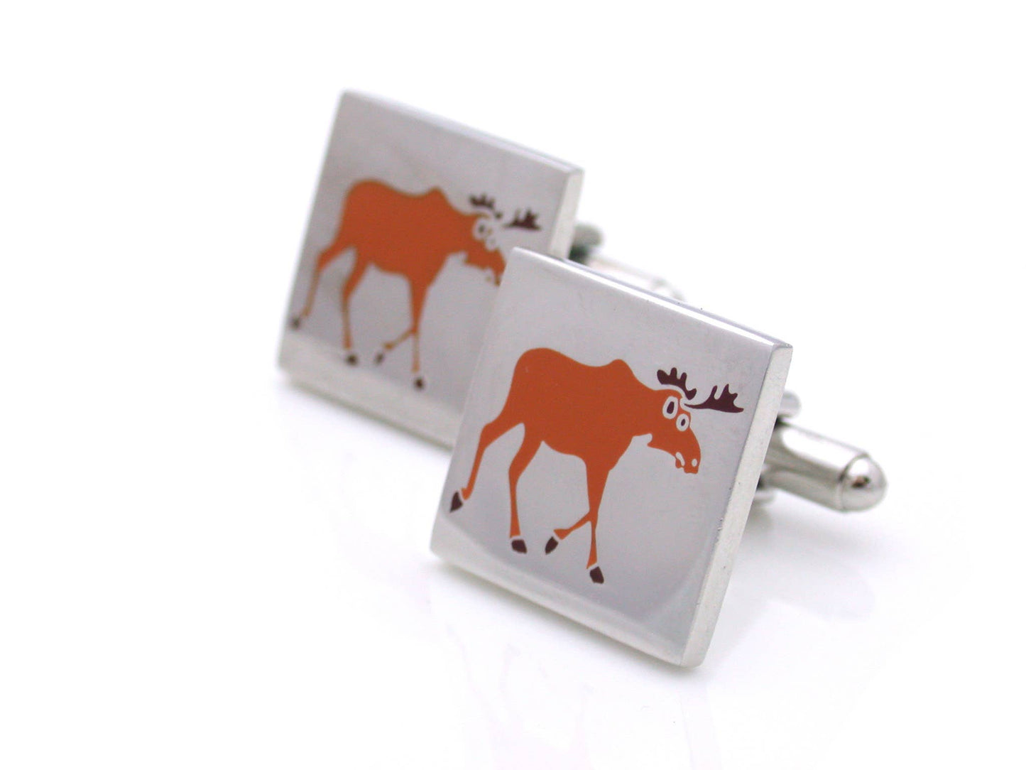 Enamel Moose Cufflinks