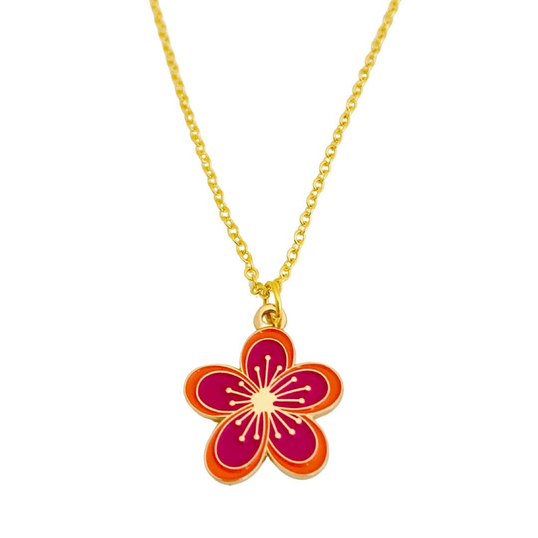 Blossom  necklace in gold – cherry blossom inspired jewelry
