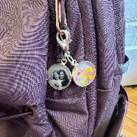 Charms personalized with picture and artwork inside