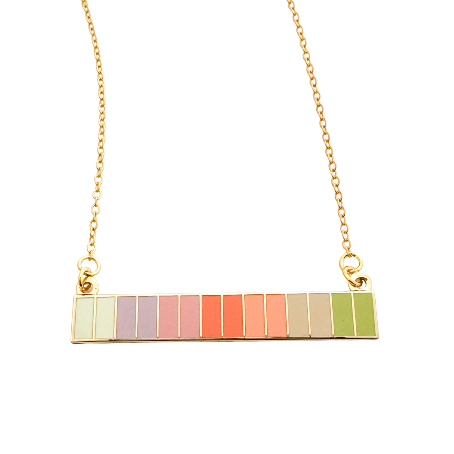 color study coral necklace