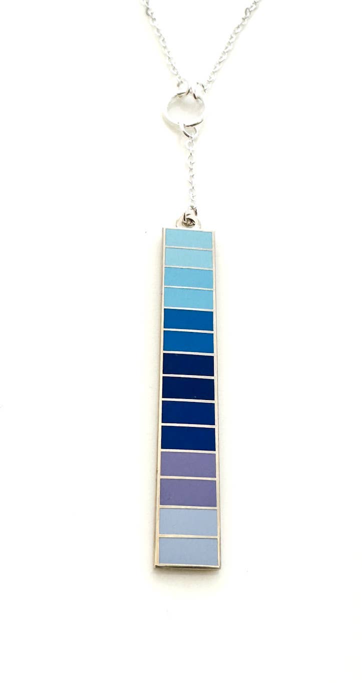 Ocean silver necklace color study jewelry collection