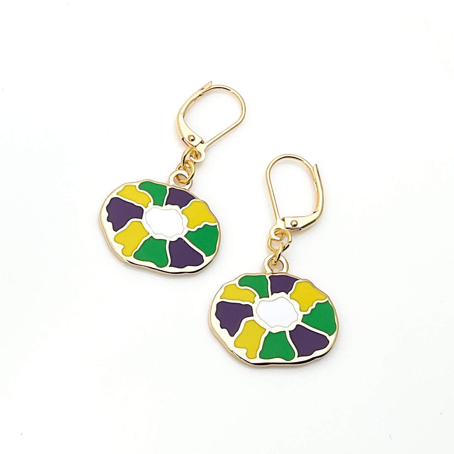Colorful Earrings Inspired by the Mardi Gras Celebration