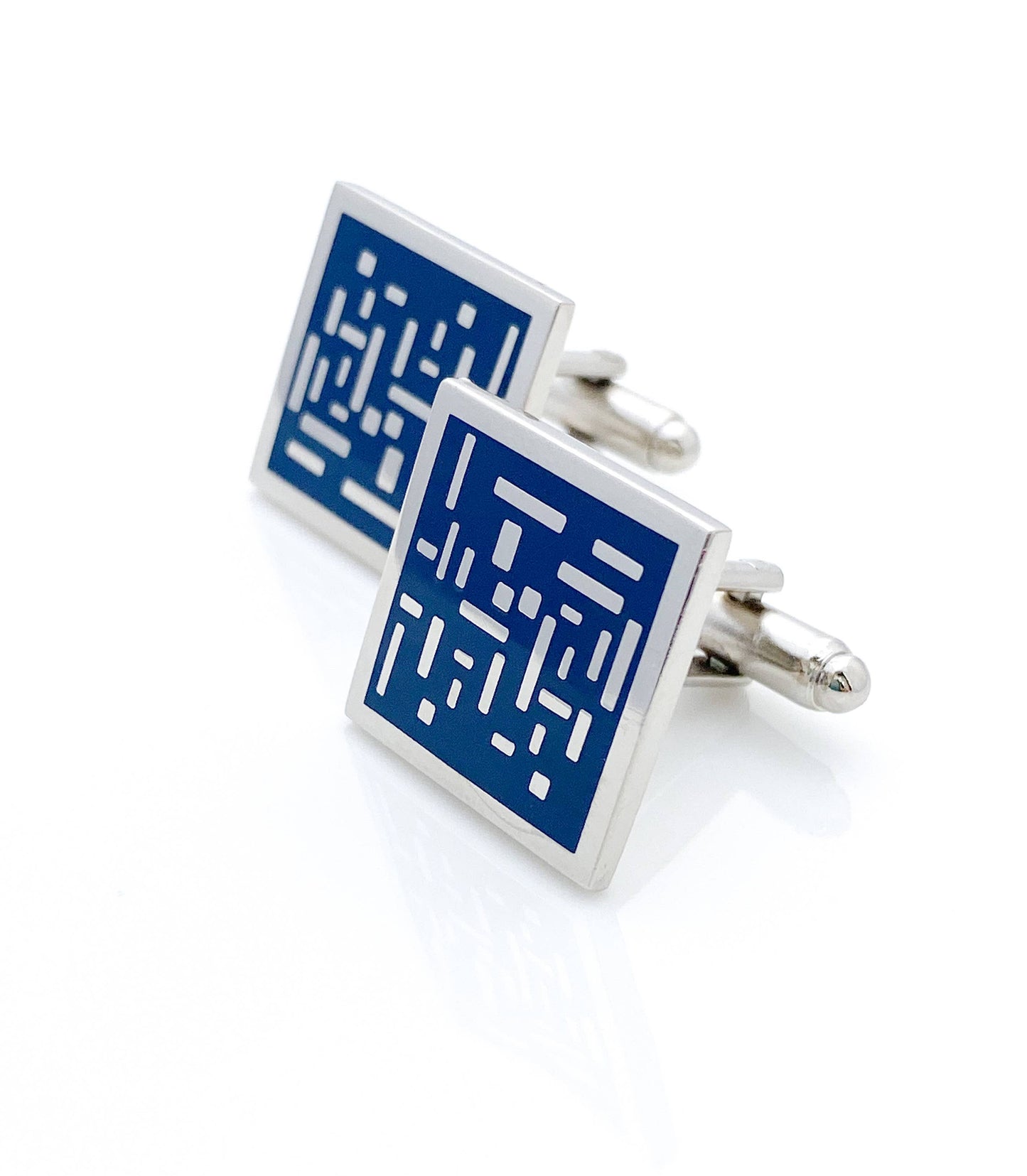 enamel cufflinks inspired on modernism art