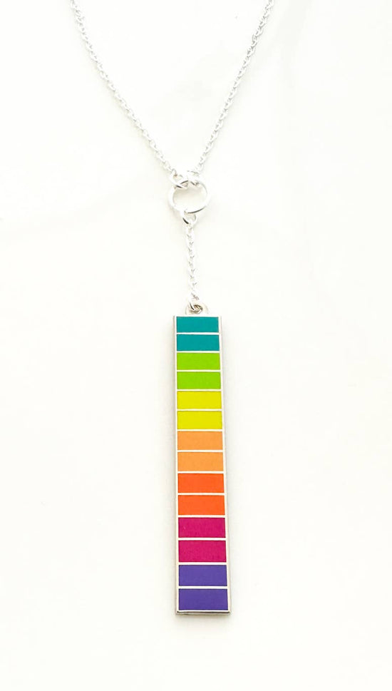 Silver Jewelry, rainbow necklace