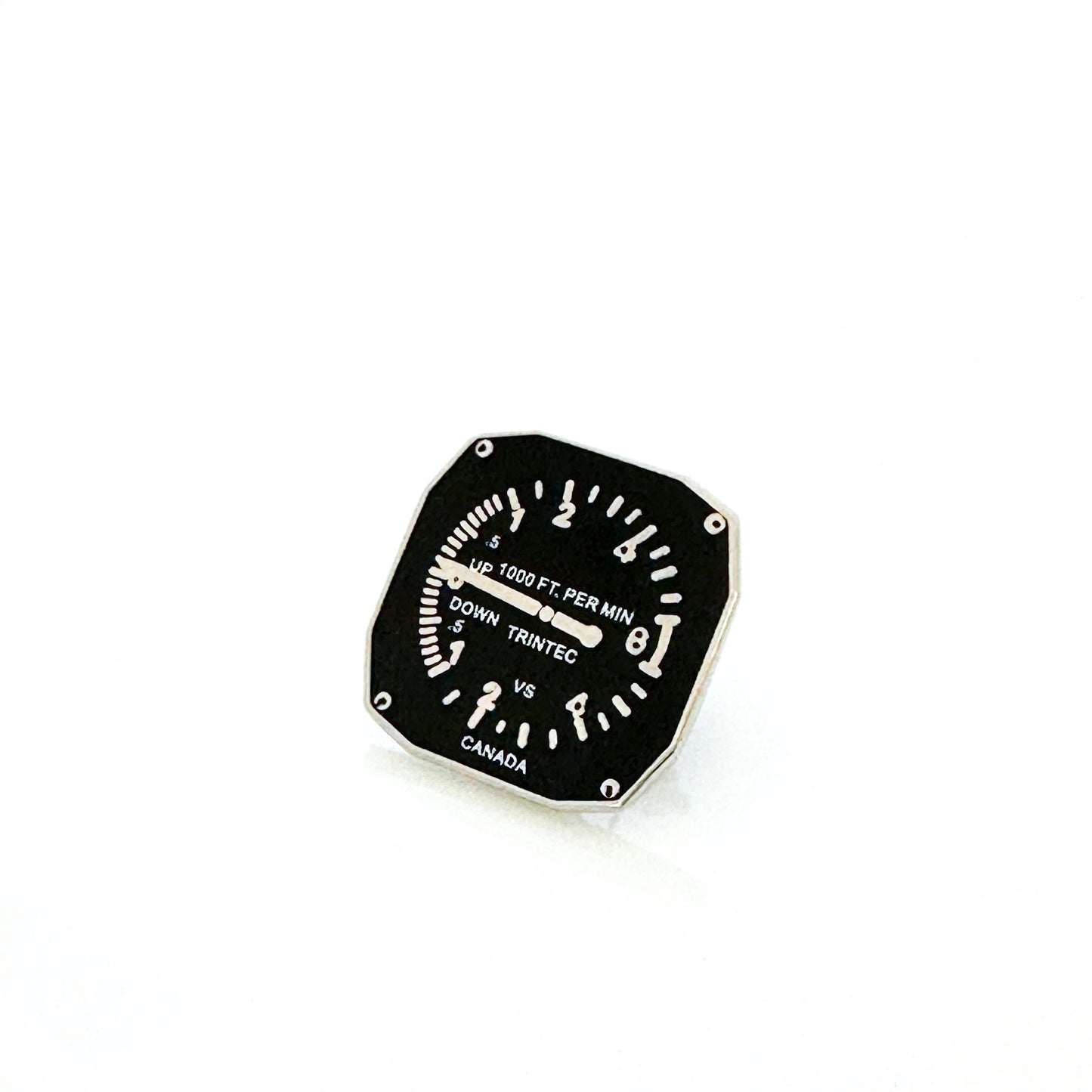 Six-pack of aviation pins and cufflinks – inspired by cockpit instruments