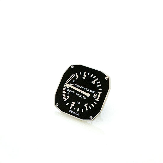 Six-pack of aviation pins and cufflinks – inspired by cockpit instruments