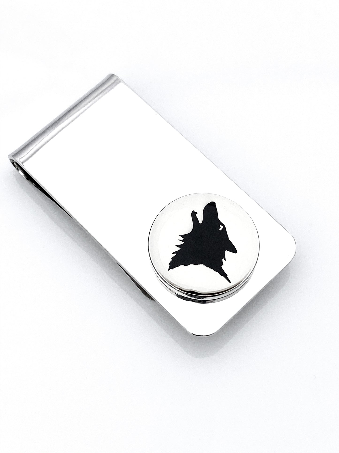 Metal money clip in silver