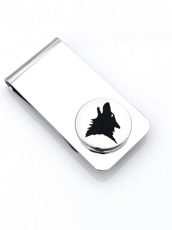 Metal money clip in silver