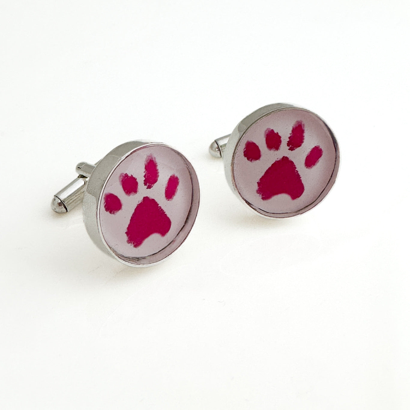 circular cufflinks made with your artwork