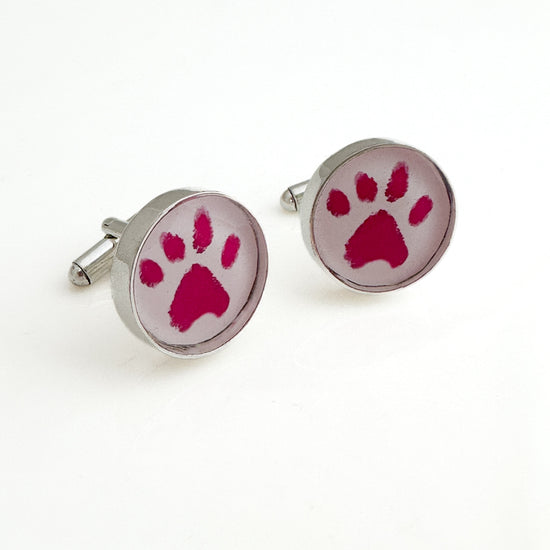 circular cufflinks made with your artwork