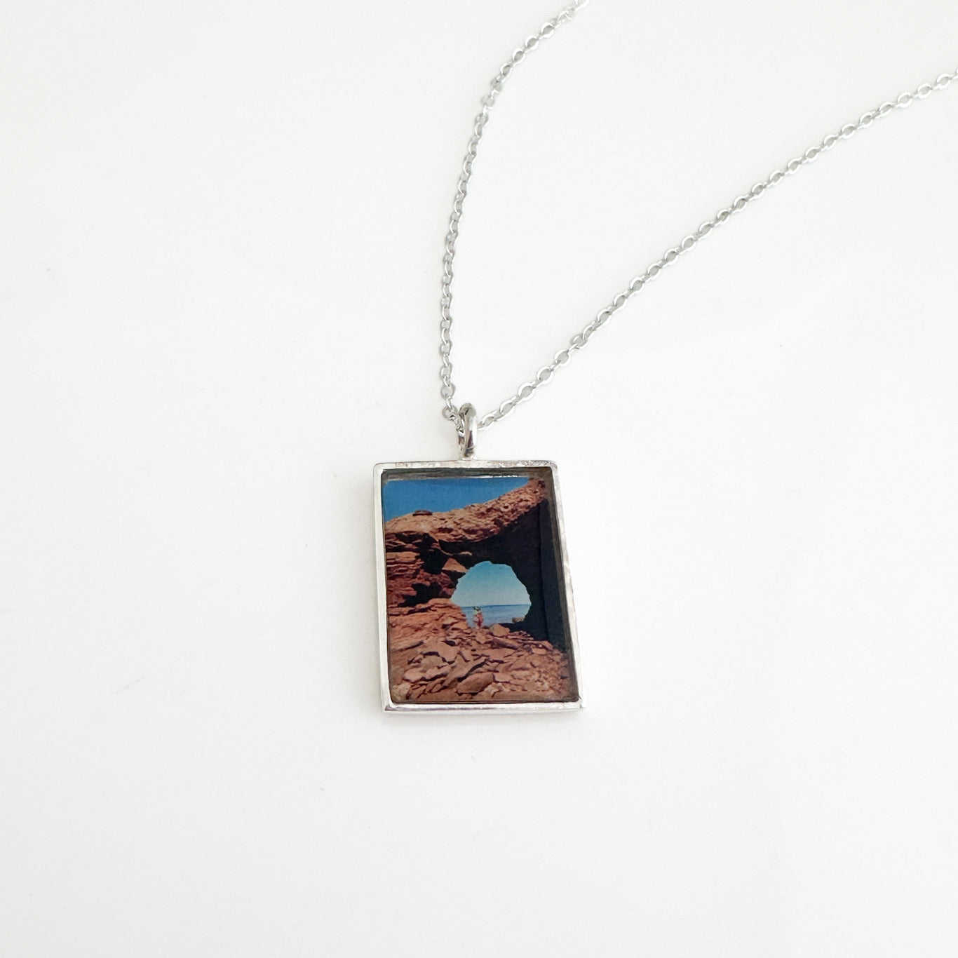 necklace with a photo inside