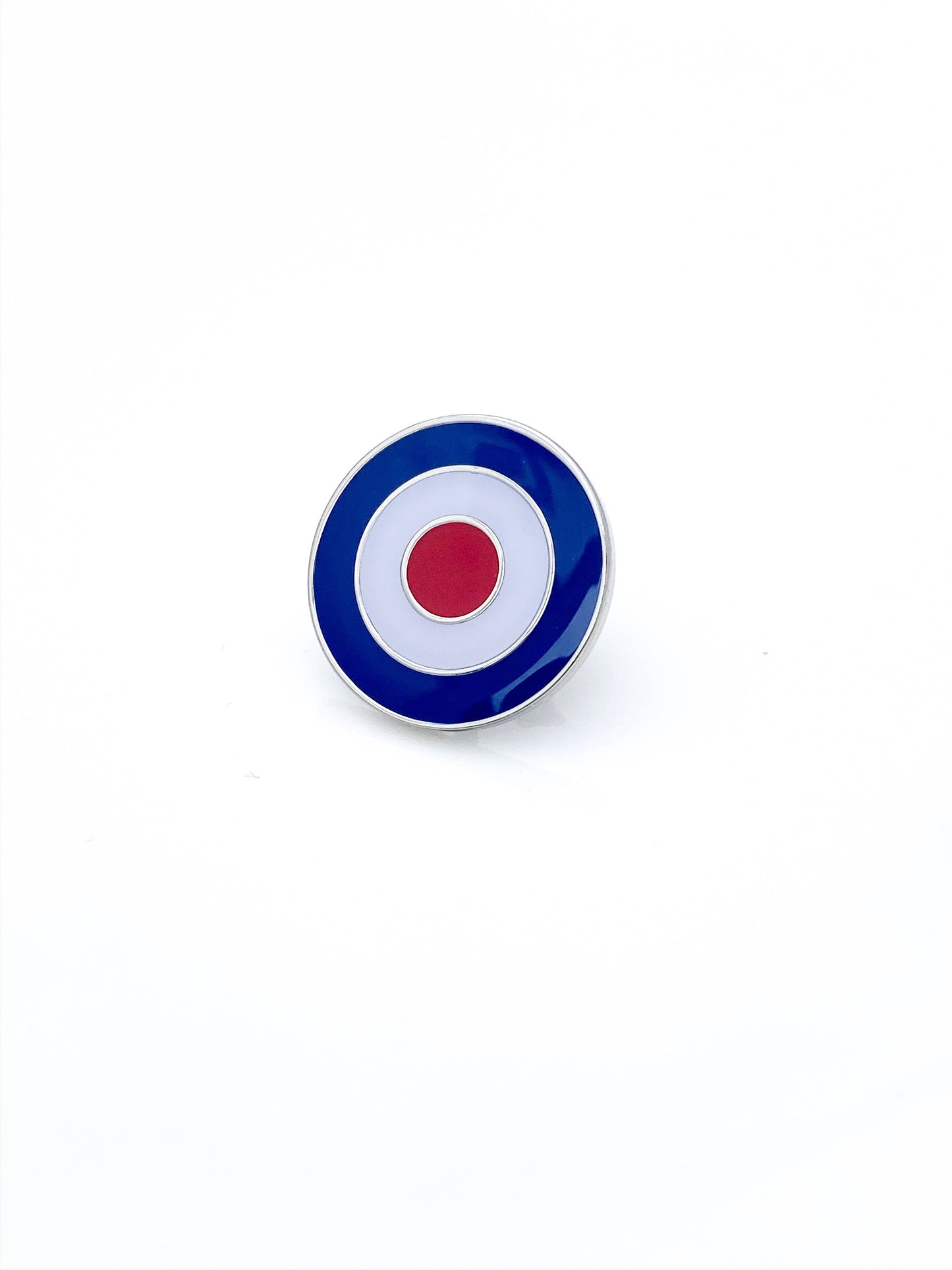 Enamel pin with the spitfire symbol