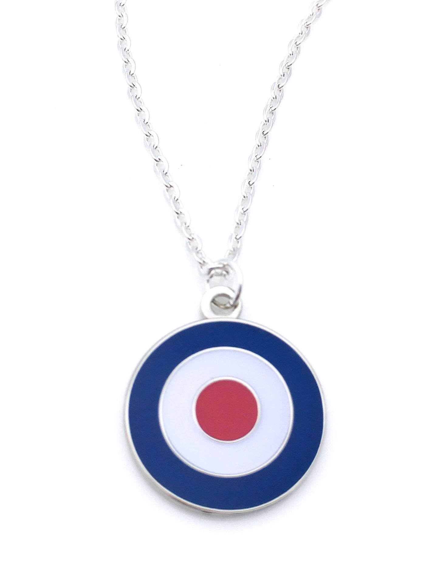 Load image into Gallery viewer, Enamel necklace with the spitfire symbol
