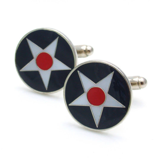 Flight Star insignia enamel cufflinks