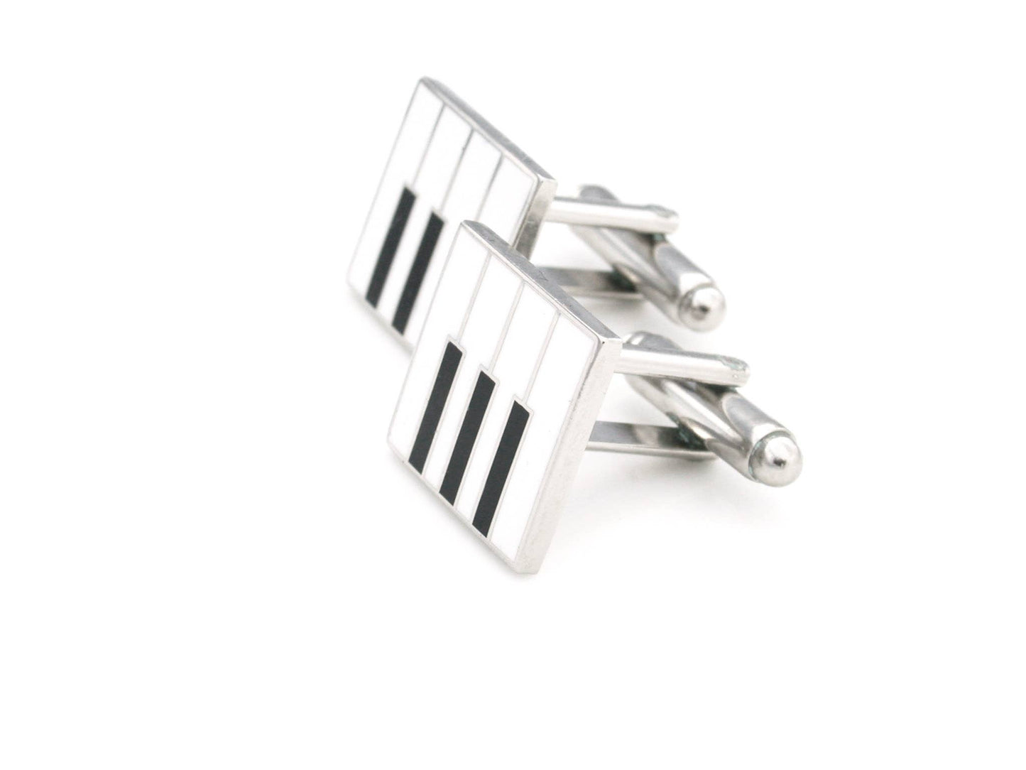 Piano keyboard cufflinks for musicians