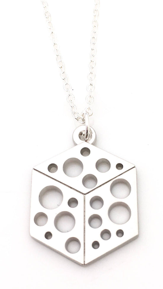 Cube necklace with holes